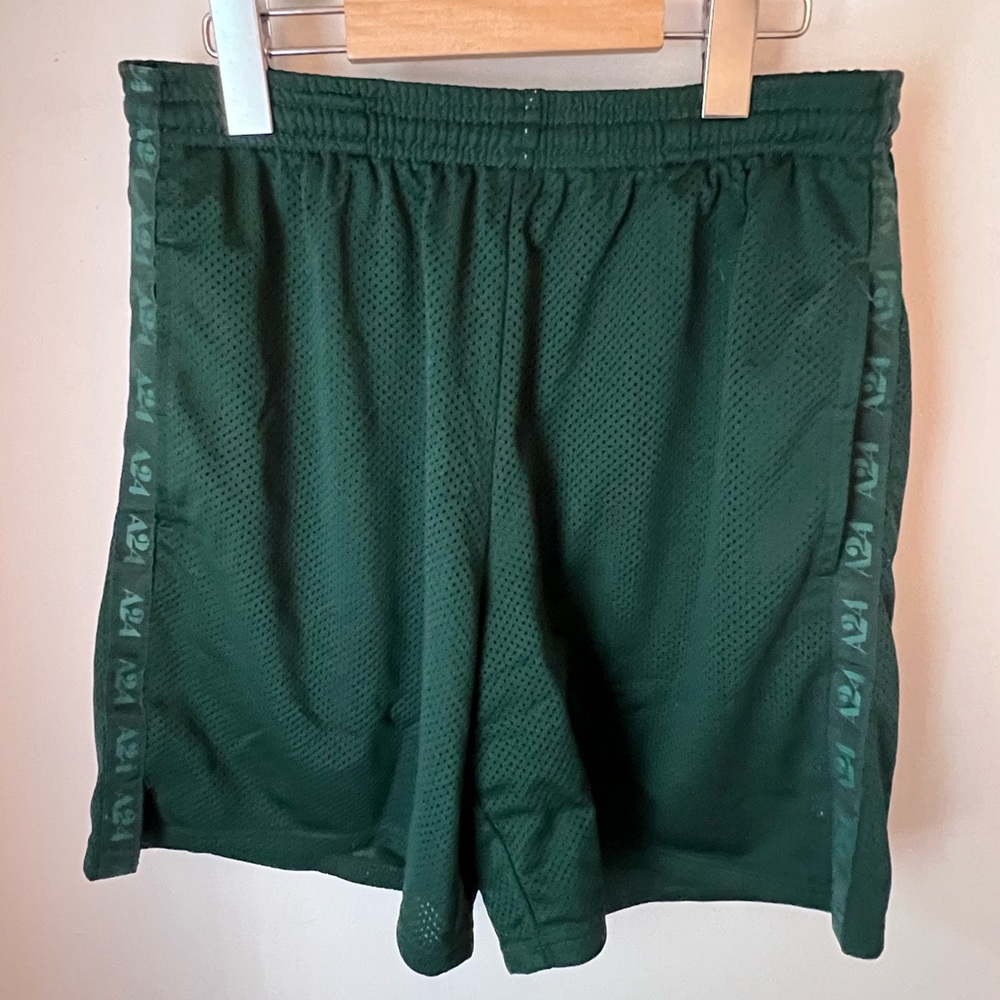 Green A24 gym shorts